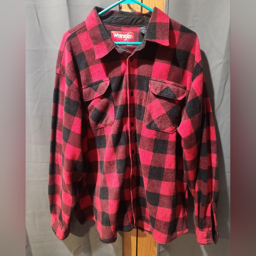 Wrangler Red and Black Checkered Light Jacket